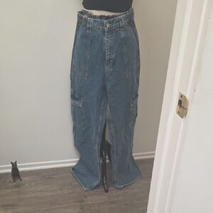 BDG Blue Flare Wide Leg Jeans